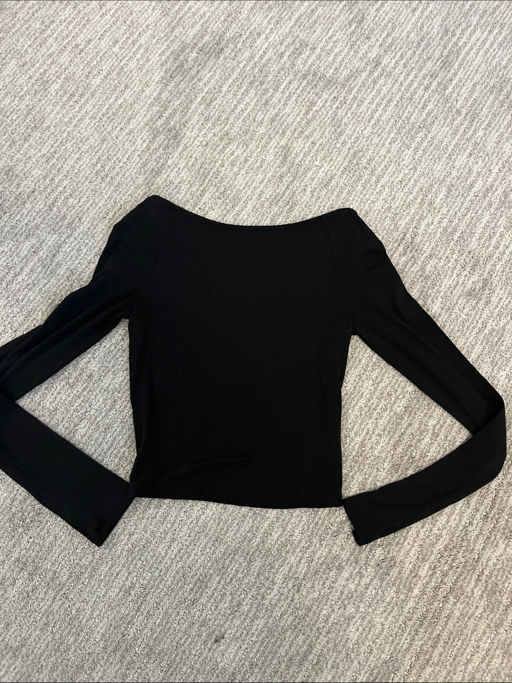 Urban Outfitters Black backless Ribbed Long Sleeve Top size small